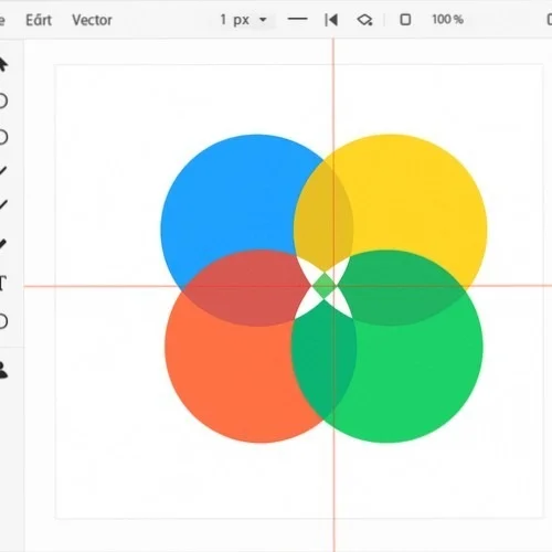 Precise vector editing for venn diagrams