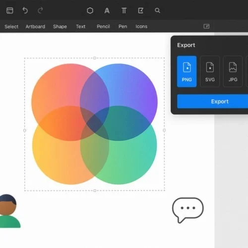 Venn diagram styling and export options
