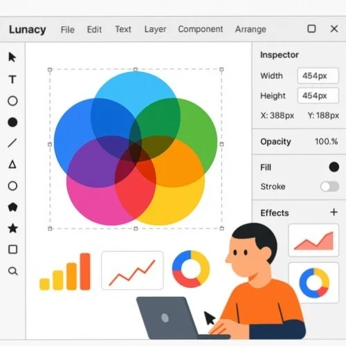 Creating 6 circle Venn diagram in Lunacy