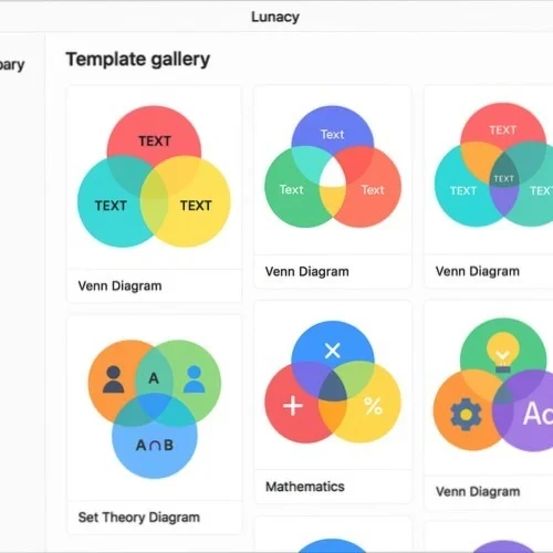 Venn diagram templates and components