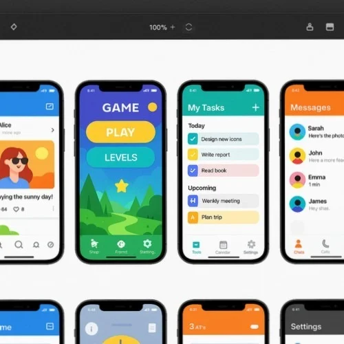 Mobile app templates and assets