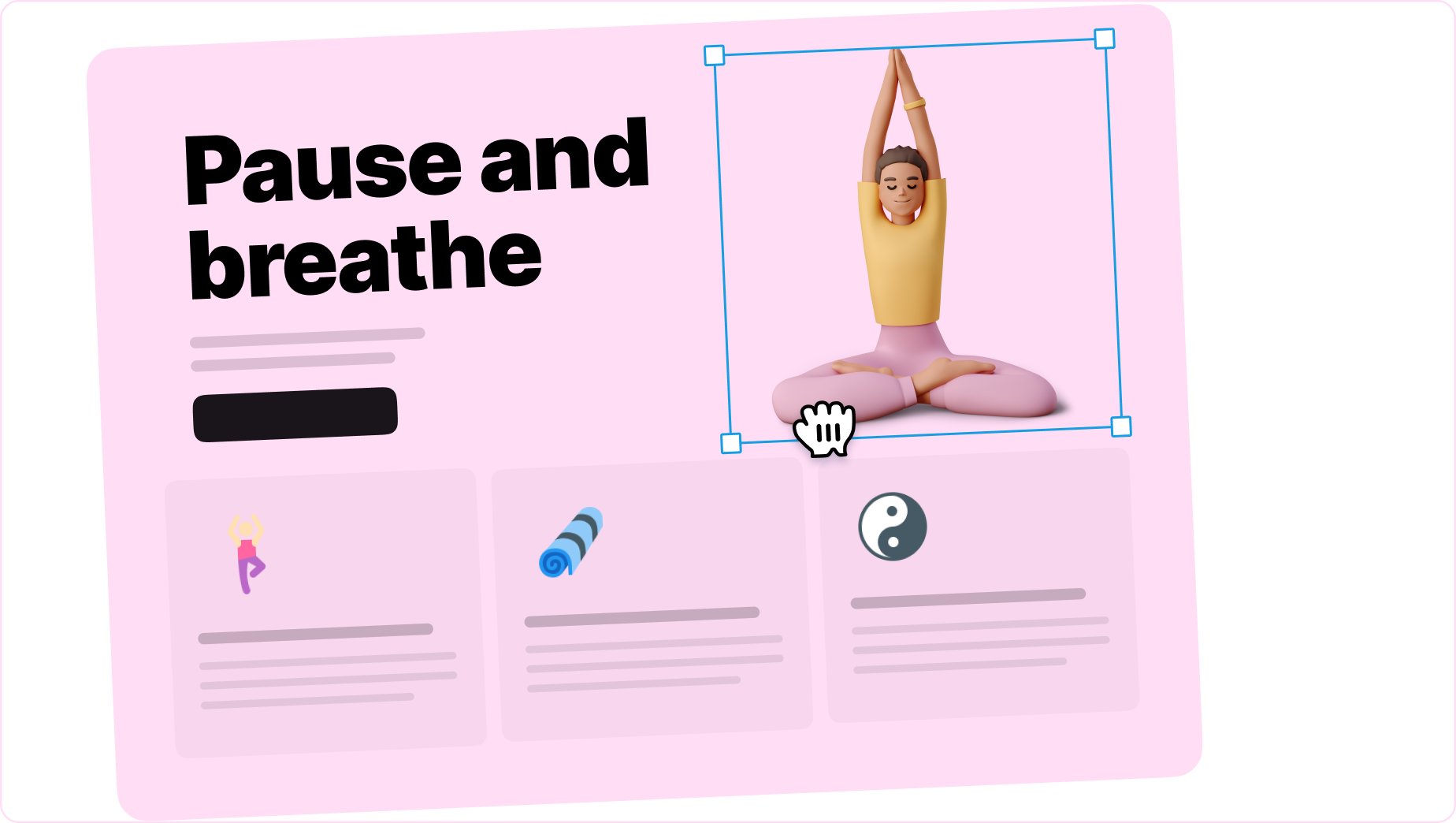 app landing page design in Lunacy