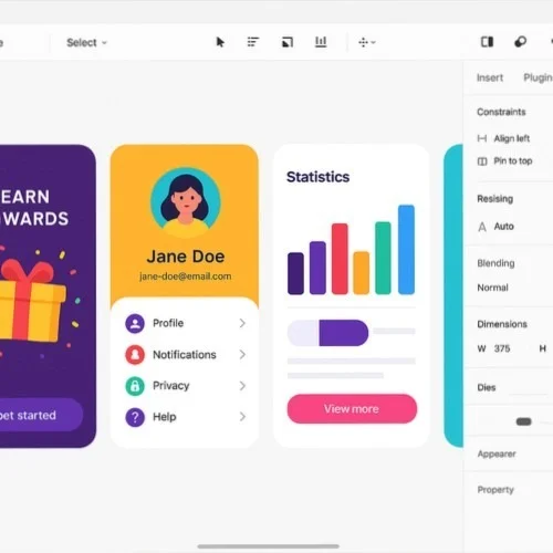 Mobile App UI Design Tools in Lunacy