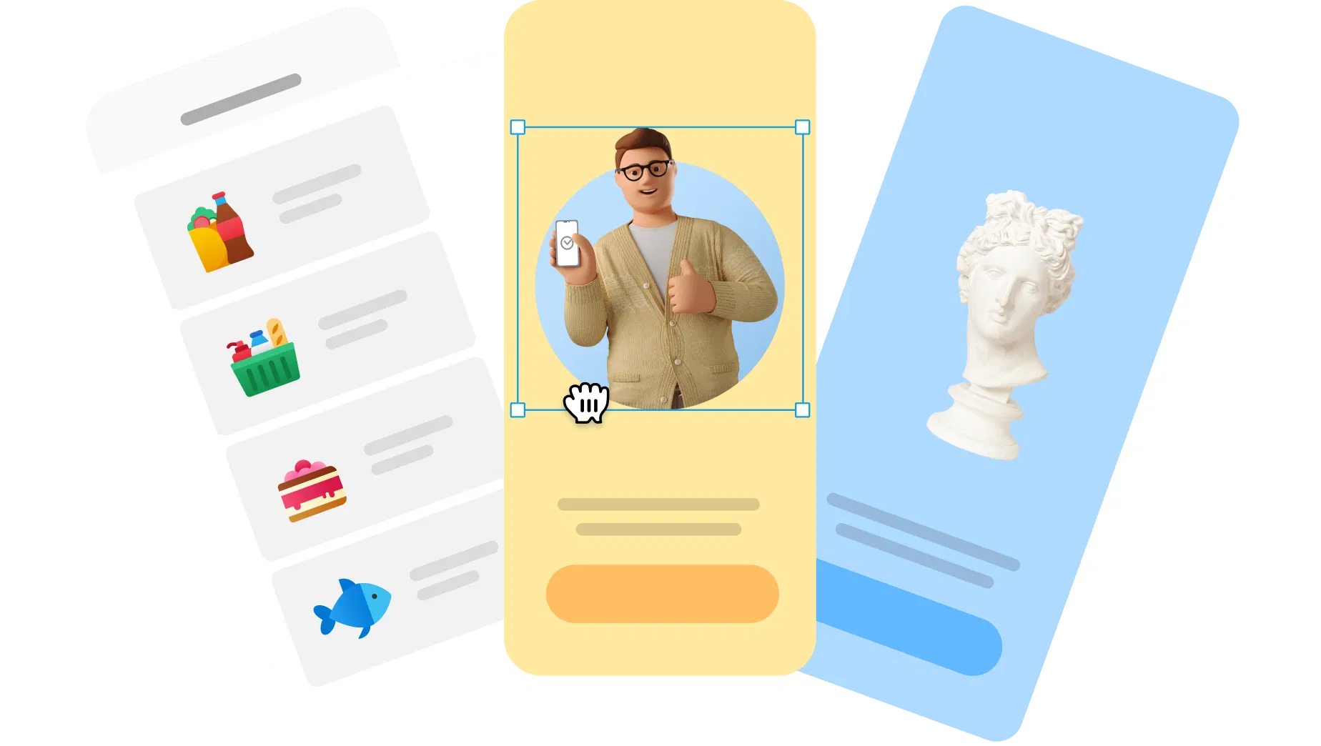 App UX design in Lunacy