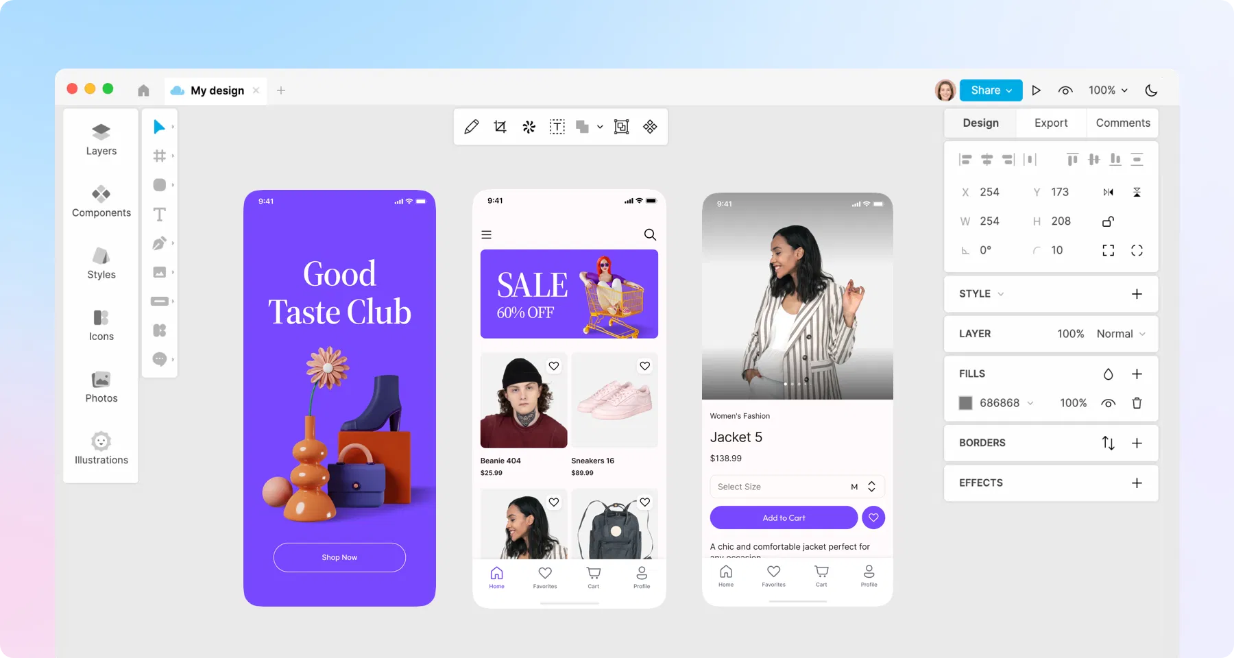App UX in Lunacy