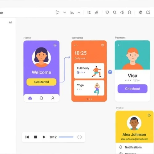 Interactive prototyping for app wireframes