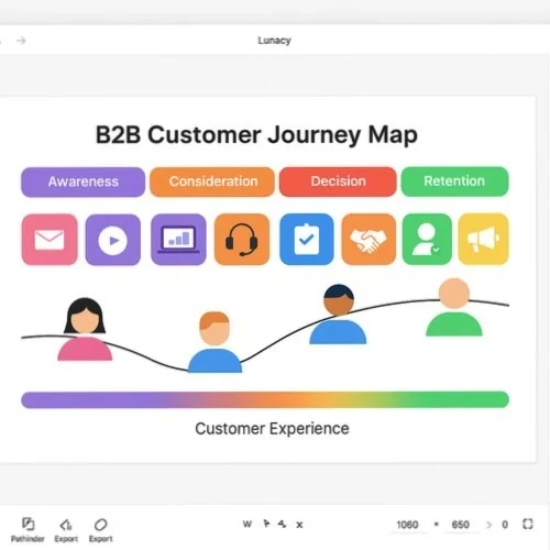 B2B Customer Journey Map Vector Tools