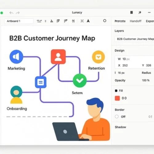 Lunacy B2B Customer Journey Map Design Tool