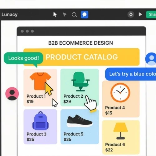 B2B Ecommerce Design Collaboration in Lunacy