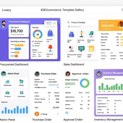 B2B Ecommerce Templates in Lunacy