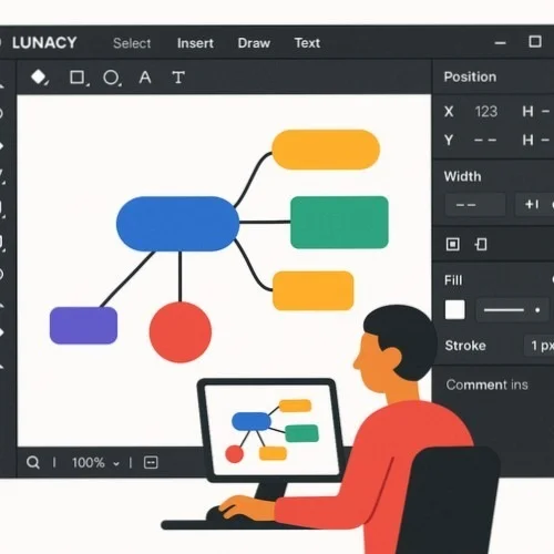 Blank Mind Map Creator in Lunacy