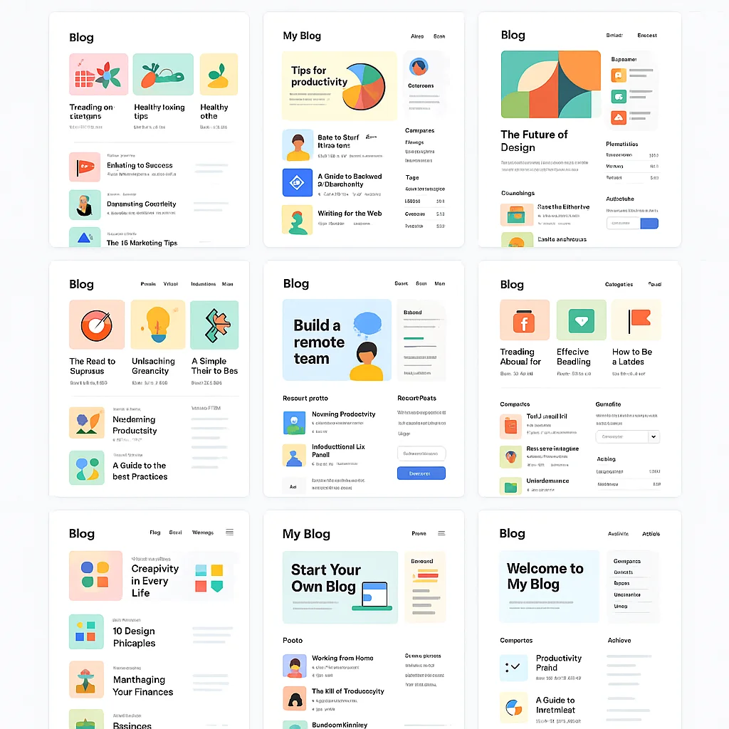 Blog design templates