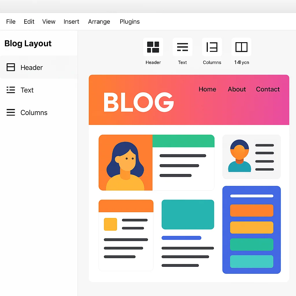 Blog layout design tools