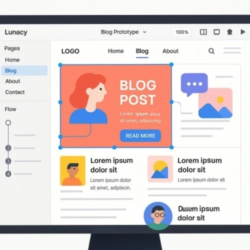 Interactive blog prototyping