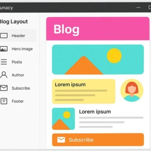Blog layout tools in Lunacy