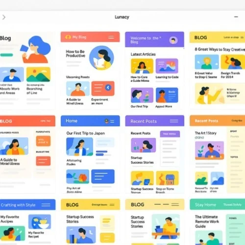 Blog design templates in Lunacy