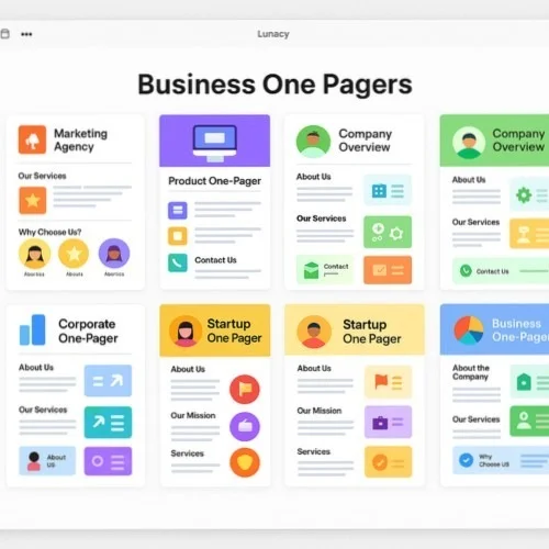 Business one pager templates