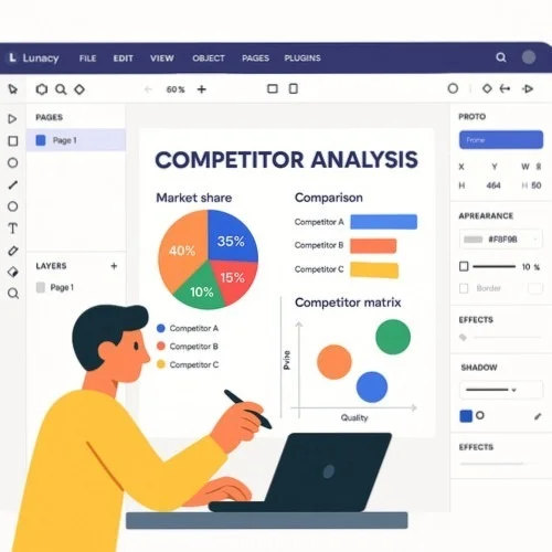 Lunacy Competitor Analysis Pitch Deck Design