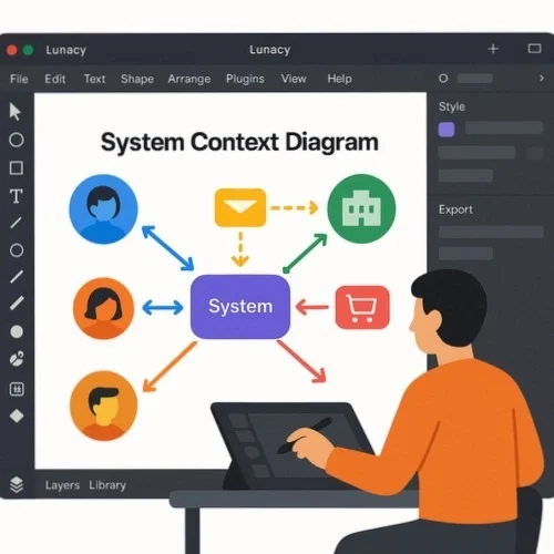 Lunacy Context Diagram Tool Interface