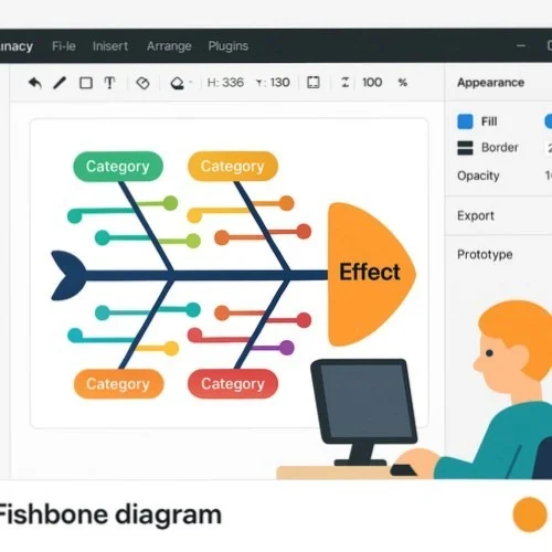 Creating a fishbone diagram in Lunacy