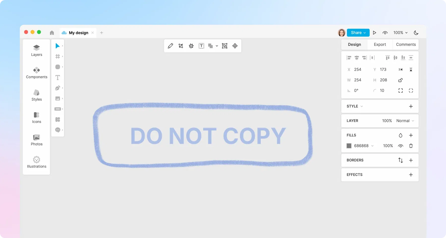 Logo design in Lunacy