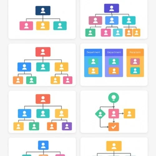 Organizational chart templates and components