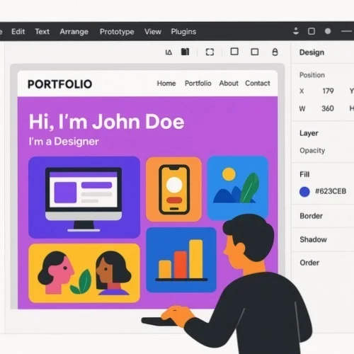 Create Portfolio Website with Lunacy
