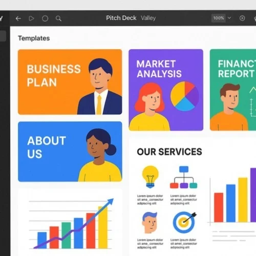 Pitch deck templates in Lunacy