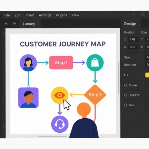 Customer Journey Map Design in Lunacy