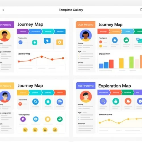 Customer journey map templates and assets
