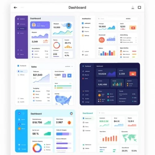Dashboard template gallery in Lunacy