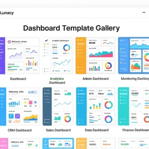 Dashboard UI templates in Lunacy