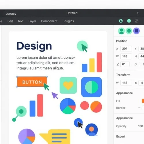 Lunacy Design Collaboration Tools Interface