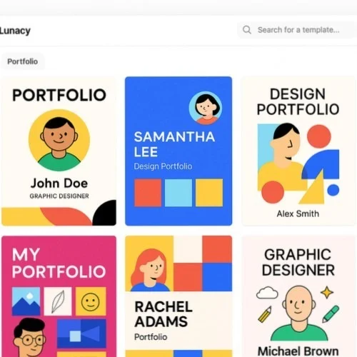 Portfolio cover templates