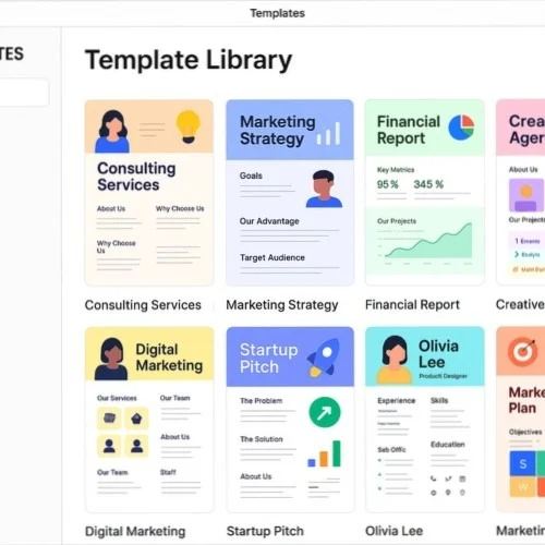 Built-in graphics library for one pagers