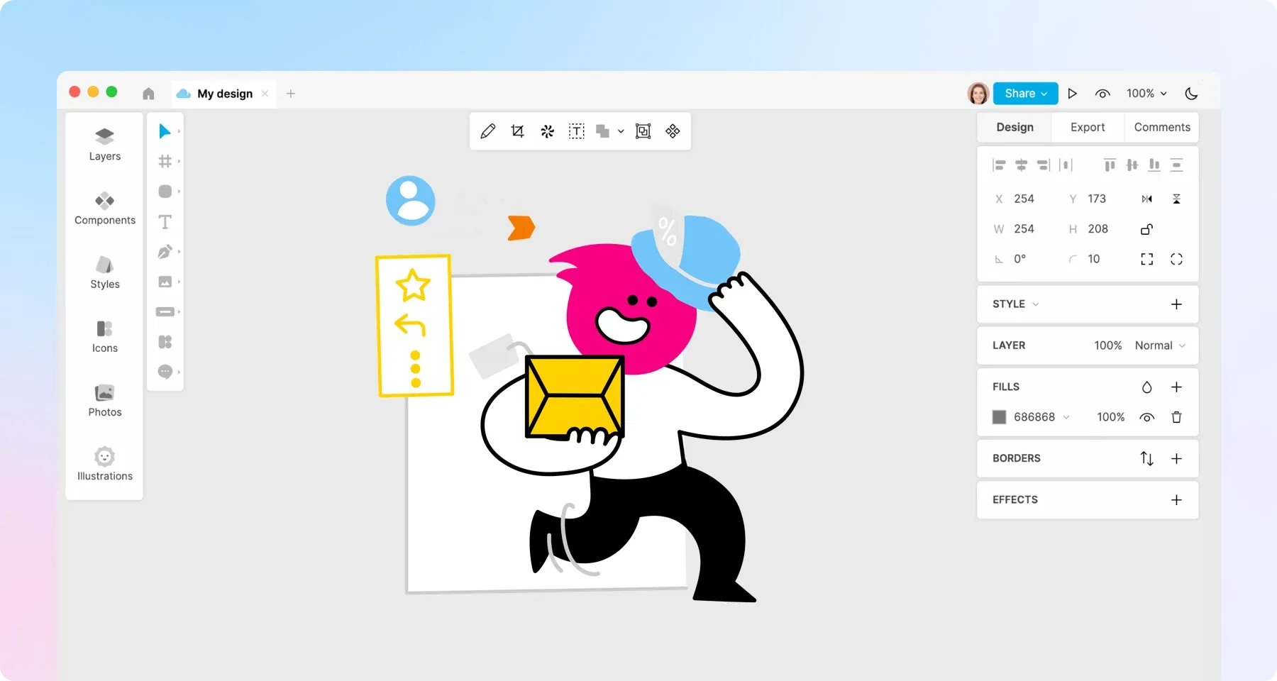 Logo design in Lunacy