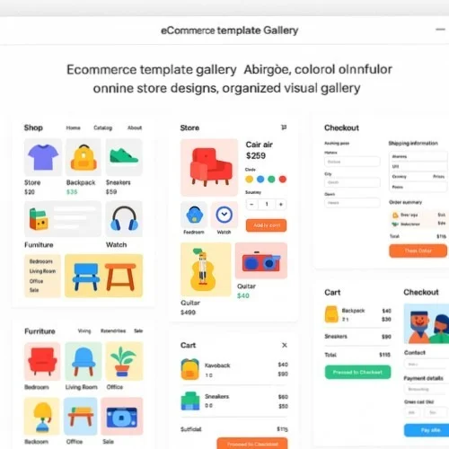 Ecommerce website templates in Lunacy