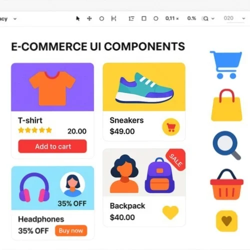 Ecommerce UI components in Lunacy
