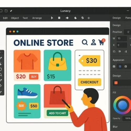 Lunacy Ecommerce Website Design Software
