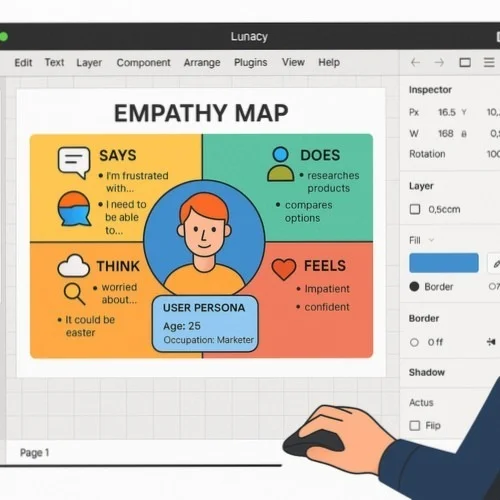 Lunacy Empathy Map Creator Interface