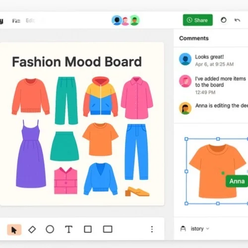 Collaborative fashion design workflow