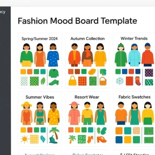 Fashion mood board templates