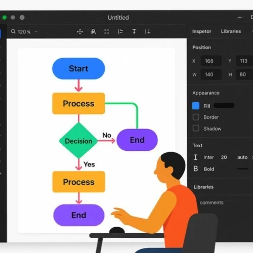 Lunacy Flowchart Maker Interface