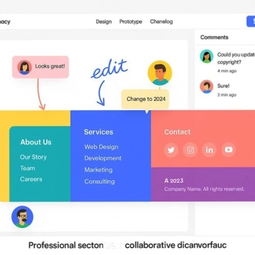 Collaborative footer design