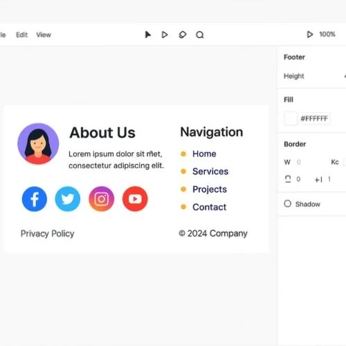 Footer layout design tools