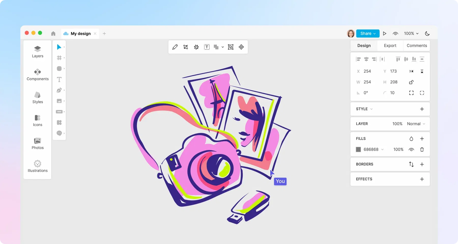 Digital art in Lunacy