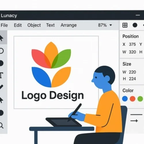 Lunacy Free Graphic Design Software Interface