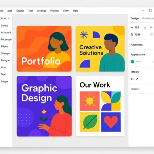 Portfolio design tools in Lunacy