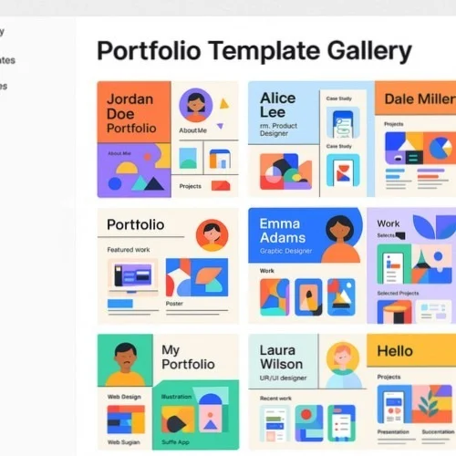 Portfolio templates in Lunacy