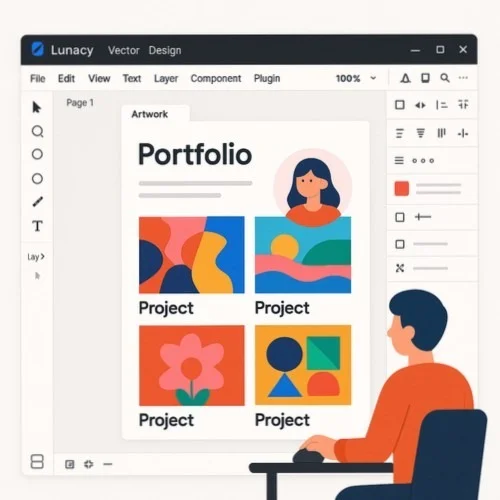 Lunacy Graphic Design Website Portfolio Creator